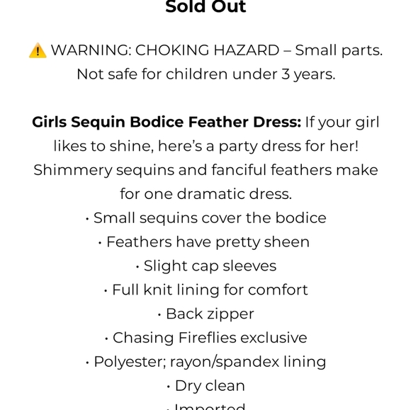 Chasing fireflies feather party dress 4 5 8 10 16 - Picture 9 of 17